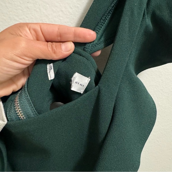 Petal & Pup Yvonne Emerald Green Hi Low Cut Out Midi Dress S - Picture 10 of 16